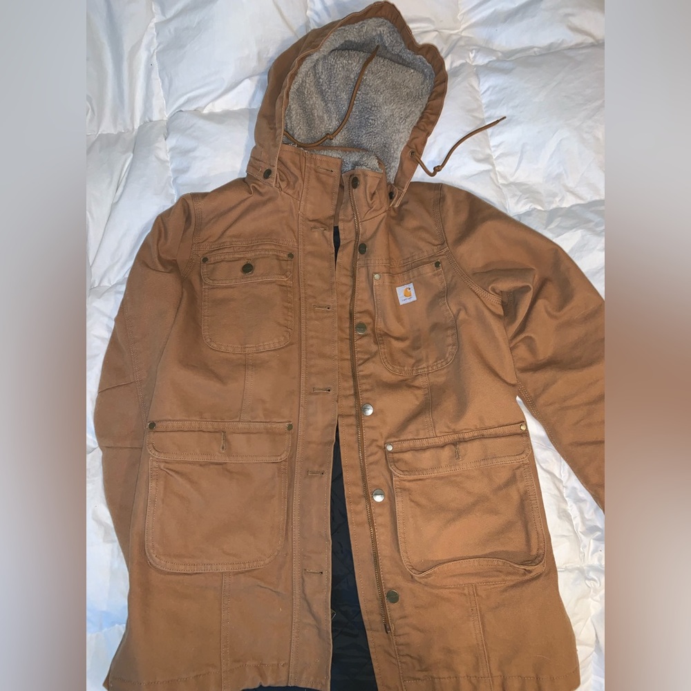 WOMEN'S LOOSE FIT WASHED DUCK COAT